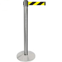 Système de gestion de file d'attente de poteaux en acier inoxydable de contrôle d'entrée d'hôtel intérieur/extérieur barrière de ceinture rétractable