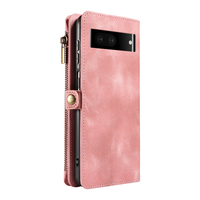 Dompet Kulit PU untuk Google Pixel 7, 9 Slot Kartu + Kantong Koin Ber-resleting, Penyangga, Pemblokir RFID, 360 °   Perlindungan