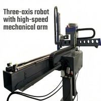 Robot industriel à trois axes haute vitesse pour moulage par injection, manipulateur entièrement servo-motorisé 220V, charge utile 7,5 kg, temps de cycle 0,75 s, adapté
