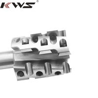 KWS Fraises de fraisage indexables en spirale CNC pour fraiseuse à bois Tête de fraise en carbure avec tige