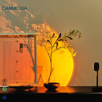 Mini projecteur led couleur arc-en-ciel, rechargeable par USB, atmosh, lampe de Table avec Projection du soleil