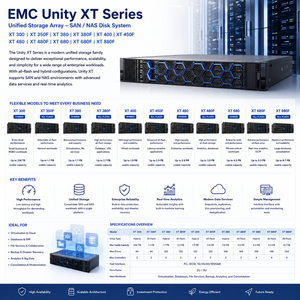Système de stockage unifié Dell EMC <span class=keywords><strong>Unity</strong></span> XT 300 350F 380 380F 400 450F 480 480F 680 680F 880F SAN <span class=keywords><strong>NAS</strong></span> - Product Image 2