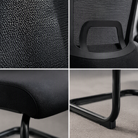 Chaise de bureau ergonomique en maille respirante avec soutien lombaire, dossier mi-haut, pour personnel et visiteurs