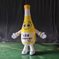 Costume gonflable publicitaire personnalisé en forme de bouteille de colle de dessin animé, en tissu Oxford, avec pompe à air électrique, pour événements et décoration