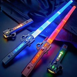 Sabre laser lumineux 2-en-1 Luckykoo de haute qualité pour enfants, épée extensible avec lumières LED clignotantes, jouet épée laser - Product Image 5