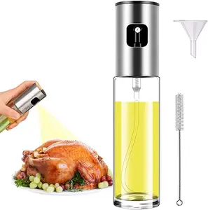 Roasting Oil Sprayer Versatile Glass Bottle Vinegar Vegetable Oil Dispenser Sprayer Mister Olive Oil Spritzer for Air Fryer