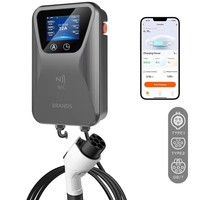 Nouvelle borne de recharge murale monophasée OEM 7 kW 32 A pour véhicules électriques avec prise GBT, compatible France, application Tuya WiFi, OCPP, stations de recharge murales personnalisables