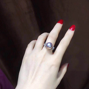 S925 Silver <b>Ring</b> Accessory DIY Gorgeous Edition with 8-10mm Beads 1963 Stand for <b>Pearl</b> Jewelry Empty Stand for Silver Jewelry - Product Image 4