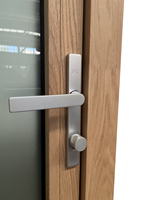 Porte extérieure battante en acier inoxydable de conception moderne Penjoy Villa Courtyard avec isolation thermique, portes de maison passive personnalisables
