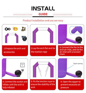 قوس إعلاني قابل للنفخ من أكسفورد بشعار مخصص، قوس قابل للنفخ للمنزل وخط هدف، خط بداية ونهاية للمهرجانات والفعاليات - Product Image 4