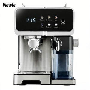 Cafetera de Expresso เครื่องชงกาแฟแรงดันสูง, เครื่องชงกาแฟเอสเพรสโซพร้อมฟองนมถังกาแฟคาเฟ่ใหม่ - Product Image 1