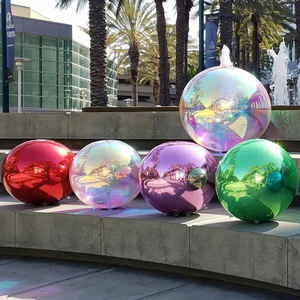 Bola inflable de PVC para fiesta de discoteca, decoración de eventos de boda, bola inflable Brillante De astilla, esfera de globo de espejo soplado de Navidad - Product Image 3