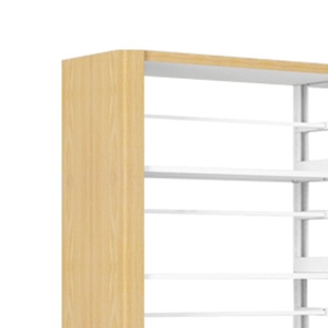 Étagère à livres en métal moderne personnalisée, bibliothèque en bois, étagère à livres pour bureau et hôtel, meubles de bibliothèque scolaire personnalisés - Product Image 2