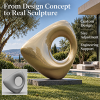 Sculpture abstraite en acier inoxydable, art moderne personnalisé, poli miroir, décoration de jardin, villa, hôtel, place publique, paysage, durable
