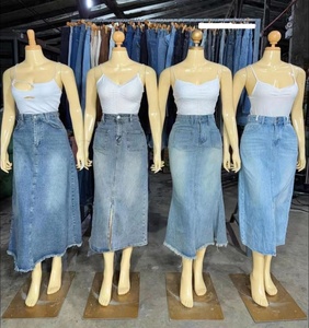 Robes maxi en jean pour femmes, nouvelles <span class=keywords><strong>jupes</strong></span> de travail, <span class=keywords><strong>jupes</strong></span> courtes en jean. Ventes directes d'usine et vente en gros. - Product Image 2