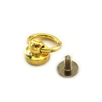 Accessoires de quincaillerie DIY en laiton de 10 mm : Clip latéral pour sac à main, boucle de suspension, vis pour coque de téléphone, rivets, fermoirs de connexion durables