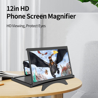Folding Lightweight HD Phone Magnifying Projector Screen Enlarger for Movies Videos Anti Blue Light 12 Inch Screen Magnifier