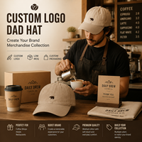 Gorra de Béisbol de Algodón Suave con Logotipo de Marca Personalizado Bordado, Gorra de Perfil Bajo Sin Estructura para Uniforme de Hotel o Cafetería