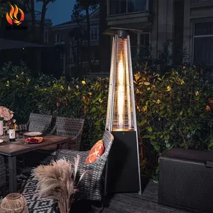 CE ETL UKCA Certified Pyramid Flame Patio Heater For Outdoor Use