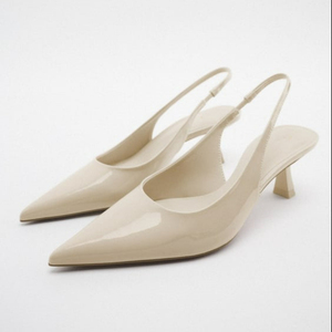 Sandalias veraniegas de <span class=keywords><strong>charol</strong></span> versátiles, tacones bajos, finos, sexys, Boca en v, novedad - Product Image 6