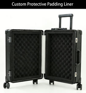 กระเป๋าเดินทางแบบแข็งทรงสปินเนอร์ อลูมิเนียมอัลลอยด์คุณภาพสูง ดีไซน์หรูหราคลาสสิก ทนทาน ไม่มีค่าแม่พิมพ์ - Product Image 3