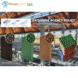 Braune Zellulose-Wasserkühlmatte / Verdunstungskühlmatte für Gewächshaus und Geflügelfarm Kühlmatte-Produktionslinie - Product Image 2