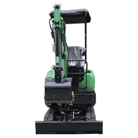Mini-excavatrices diesel super économiques de 1,3 tonne, les plus petites, avec accessoires (fraiseuses à fléaux) pour le creusement de fossés et de tunnels