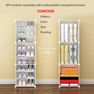 Mejor Oferta: Zapatero Plegable de 5 Niveles Antipolvo para Armario del Hogar, Fácil de Mantener, Mueble de Sala de Estar con 9 Bolsas de Calidad - Product Image 2