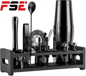 FSE Cocktail Shaker Set Bartender Bar Kit Set Rack Cozinha Ferramentas Organizador Cocktail Shaker Bar Acessórios