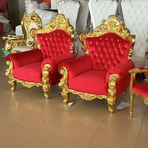 Fauteuil Trône de Luxe Royal avec Accoudoirs et Dossier Haut, Idéal pour Mariages, Banquets et Événements, Style Icône, pour Salon - Product Image 4