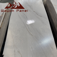 Wayon Panel marmer tahan air dan tahan lembap PVC gaya populer digunakan sebagai latar belakang TV di ruang keluarga dalam ruangan