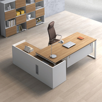 Muebles de Oficina, Escritorios de Oficina, Mesa de Madera, Gabinete de Oficina, Escritorio de Oficina en Forma de L para CEO, para Edificio de Oficinas