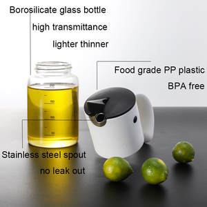 Forma di uccello PP corpo in plastica automatica gravità olio d'oliva e aceto Dispenser con 220ml di vetro borosilicato olio Dispenser - Product Image 5