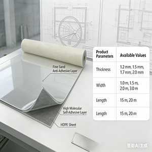 Membrana Autoadesiva in HDPE per Gallerie, Ponti, Ponti Pedonali, Metropolitane, Seminterrati, Cucine - Anticorrosione con Garanzia di 5 Anni - Product Image 2