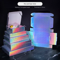 Eco-Friendly Recyclable Holographic Laser Paper Corrugated Box Foil Rigid Packaging Handle Four-Color Printed Cosmetic Gift Box