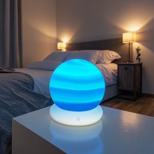 Projecteur d'ambiance portable RGB LED avec télécommande, style minimaliste, effet aurore, pour chambre, jeux, fêtes, fonctionne sur piles - Product Image 5