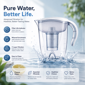 <span class=keywords><strong>Jarra</strong></span> Purificadora de <span class=keywords><strong>Agua</strong></span> Alcalina de Hidrógeno Premium, Tecnología de Filtración Avanzada, Operación Manual, Capacidad de 3.5L, <span class=keywords><strong>para</strong></span> Uso Doméstico y al Aire Libre - Product Image 1