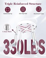360 °   Chaise de douche pivotante antidérapante avec dossier pour personnes âgées et handicapées, banc de bain rotatif réglable pour seniors