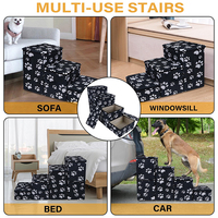 Marchepied de chien réglable de haute qualité personnalisé utilisation multi-scènes boîte de rangement pliable escalier pour chien pour lits canapé canapé