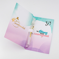 Cartes d'échantillons de parfum personnalisées avec logo d'entreprise imprimé, cartes de test de parfum, flacons vaporisateurs de 1 ml, 2 ml, 3 ml et cartes pour parfum