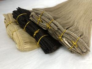 Clip brut de la plus haute qualité timide dans les cheveux bruts Clip sans couture à double extrémité pleine étirée dans les extensions de cheveux soyeux et droits pour les femmes blanches - Product Image 6