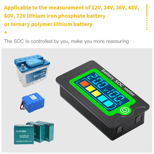 Warmefair PZEM-009 12V 24V 36V 48V 60V <span class=keywords><strong>voltmètre</strong></span> numérique étanche au Lithium plomb-acide batterie LiFePO4 capacité de puissance - Product Image 3