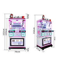 Machine à grue à griffes à 2 joueurs personnalisée Jeu cadeau en plastique à pièces pour centre de jeux pour enfants dans les centres commerciaux Style boutique