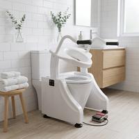 Siège de toilette médical surélevé avec accoudoirs, pour la sécurité des personnes âgées, hauteur réglable