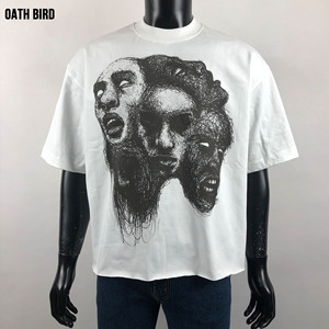 <span class=keywords><strong>T</strong></span>-<span class=keywords><strong>shirt</strong></span> Oversize da <span class=keywords><strong>Uomo</strong></span> in Cotone Pesante 320gsm, Vestibilità Boxy Cropped con Spalle Cadenti, Stile Streetwear - Product Image 2