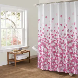 Hot Selling Shower Curtain Set Bathroom Fabric Fall Shower Curtains Waterproof Material