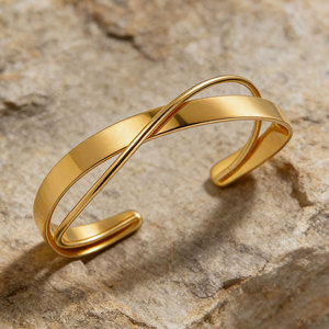 Brazalete de Hierro Electrochapado Estilo Bohemio con Joyería de Boda para Mujer, Anillos de Brazo Ajustables de Geometría Irregular - Product Image 2