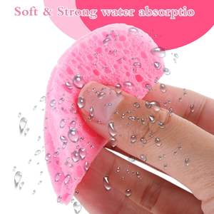 Woxin Éponge de <span class=keywords><strong>nettoyage</strong></span> en cellulose naturelle rose coeur biodégradable Équipement de spa Autres produits de beauté et de soins personnels - Product Image 5