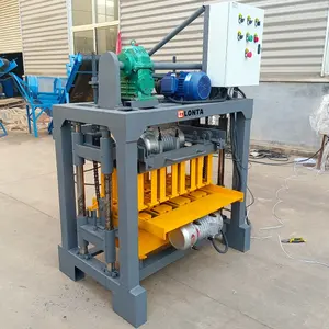 LONTA QMJ4-40 Motor elektrik Semi otomatis getaran Interlock berongga Paving semen blok beton mesin pembuat bata australia