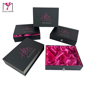 MUYANG Customized Logo Drawer Style Fancy Wig <b>Box</b> with Handle <b>Black</b> Wig <b>Box</b> - Product Image 6